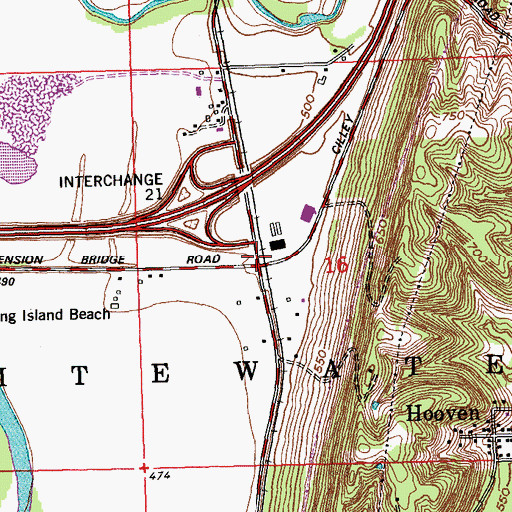 Topographic Map of Cilley (historical), OH