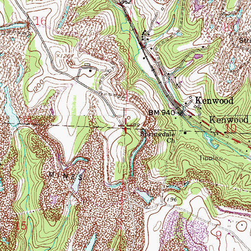 Topographic Map of Ginther (historical), OH