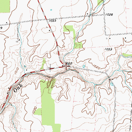 Topographic Map of Luttleton (historical), OH