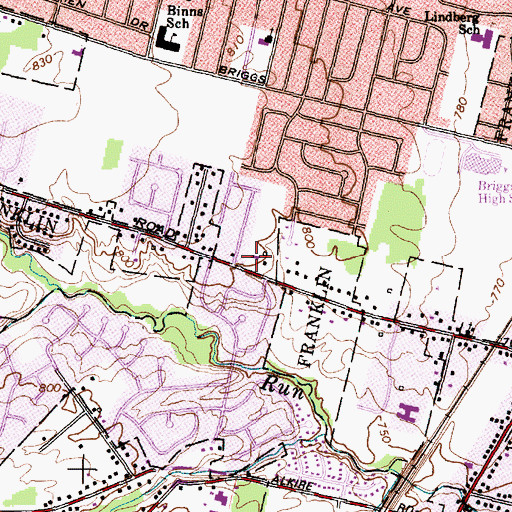 Topographic Map of Calvary Evangelical Friends Church, OH