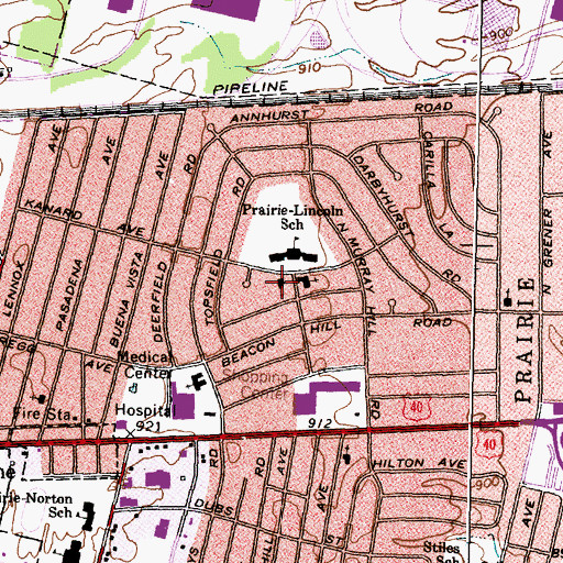 Topographic Map of Concordia Lutheran Church, OH