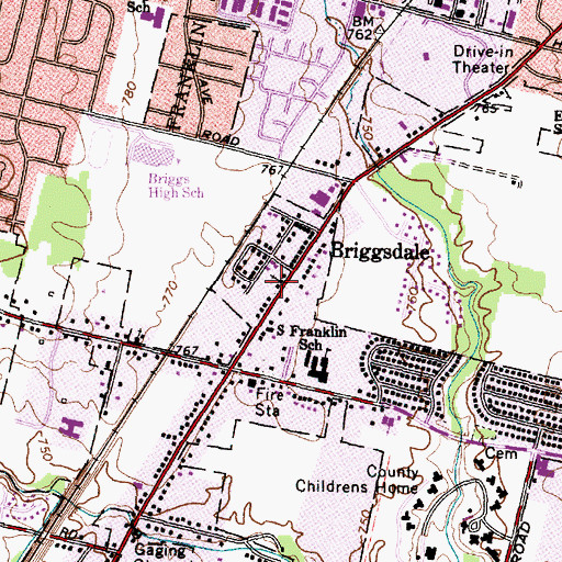 Topographic Map of Union United Methodist Church, OH