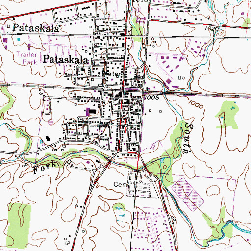 Topographic Map of Pataskala United Methodist Church, OH