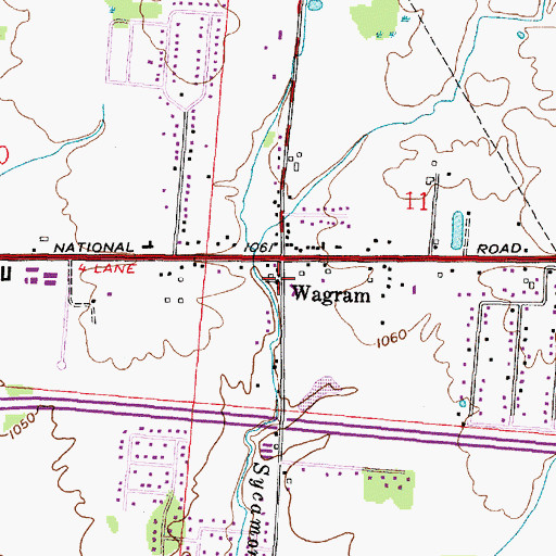 Topographic Map of Wagram United Methodist Church, OH