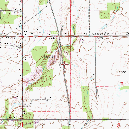 Topographic Map of McGarry (historical), OH
