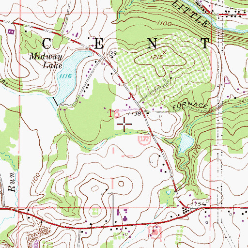 Topographic Map of Lockbridge (historical), OH