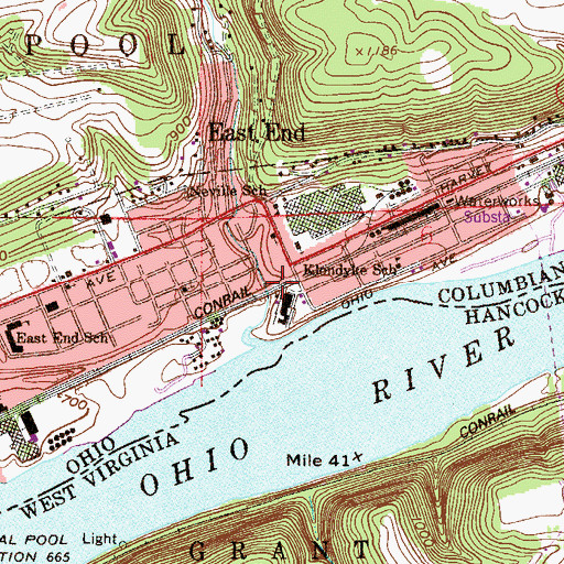 Topographic Map of Dry Run, OH
