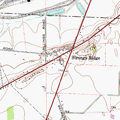 Topographic Map of Lyme Congregational Church, OH