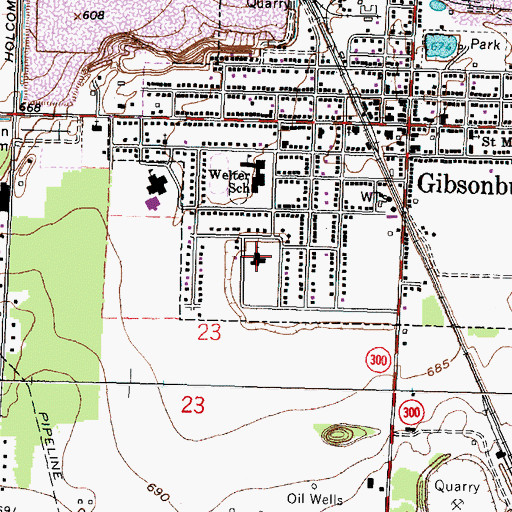 Topographic Map of Zion Evangelical Lutheran Church, OH