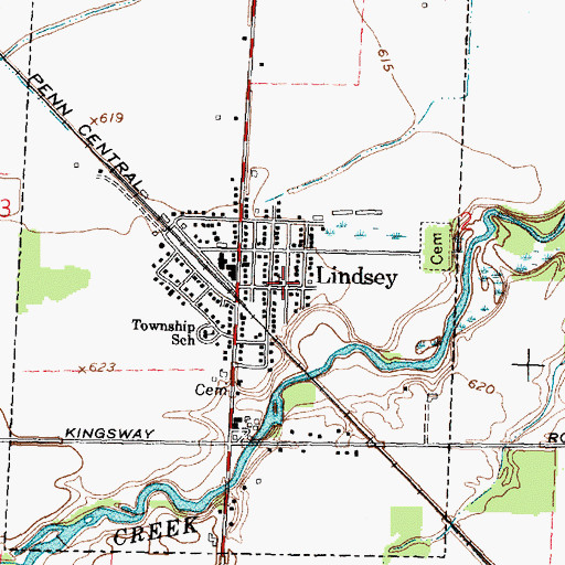 Topographic Map of Trinity United Methodist Church, OH
