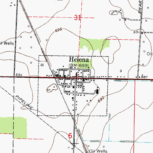 Topographic Map of Shiloh United Methodist Church, OH
