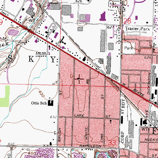 Topographic Map of Fremont Baptist Church, OH