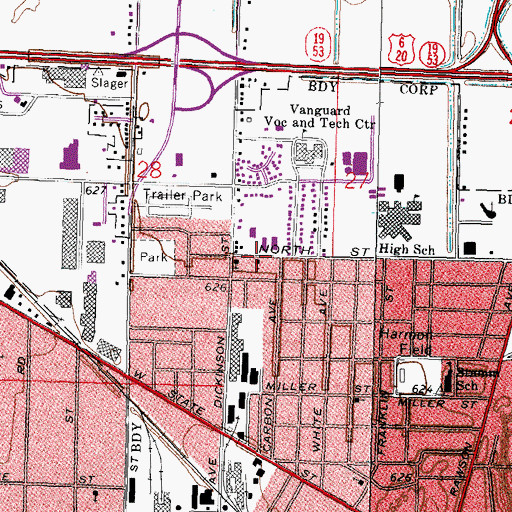 Topographic Map of Church of Christ Apostolic Faith, OH