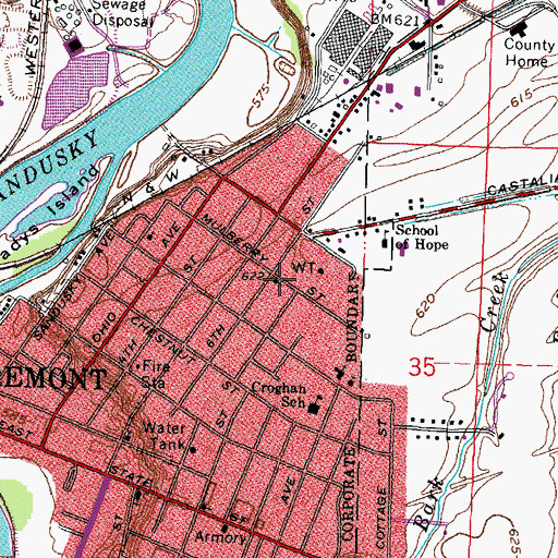 Topographic Map of Christian and Missionary Alliance Church, OH