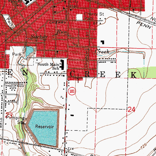 Topographic Map of Harvest Temple, OH