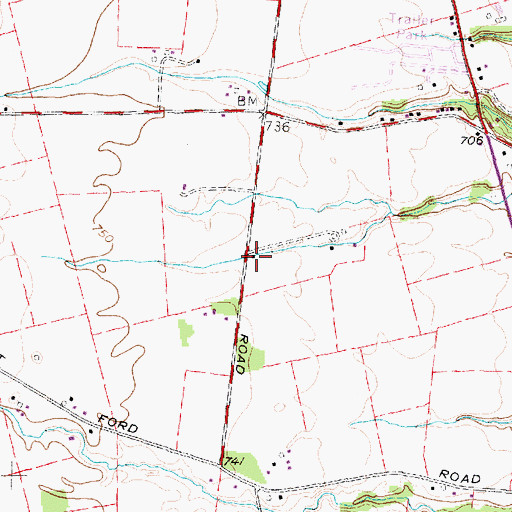 Topographic Map of Grove School (historical), OH