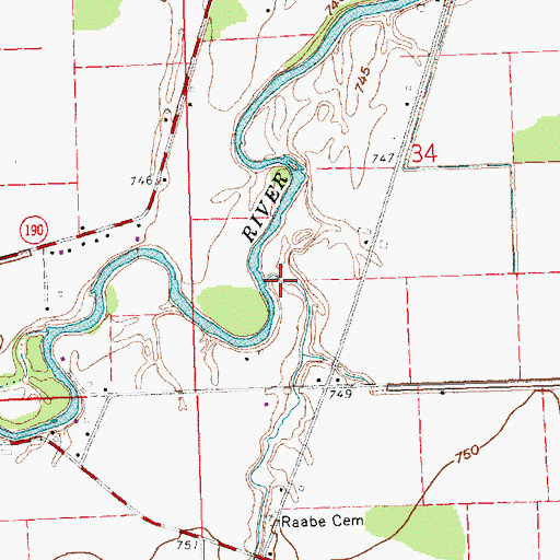 Topographic Map of Big Run, OH