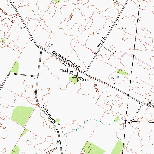 Topographic Map of Chester Church, OH