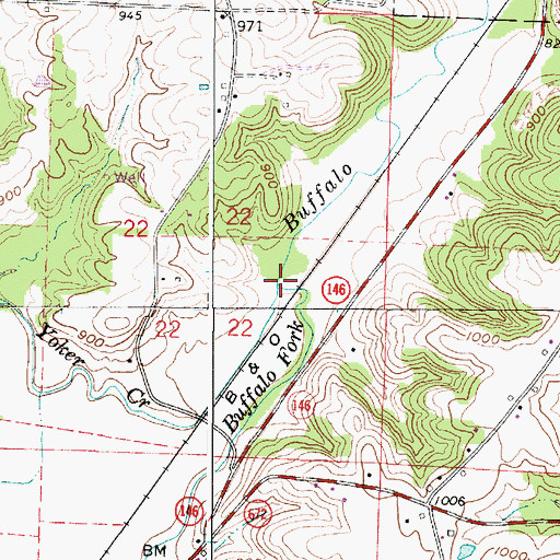 Topographic Map of Yoker Creek, OH
