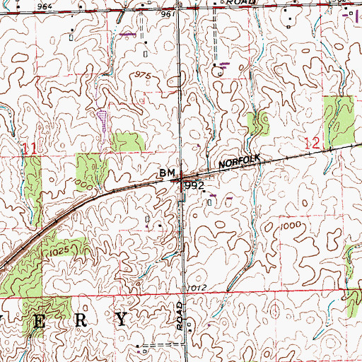 Topographic Map of Oakland Station (historical), OH