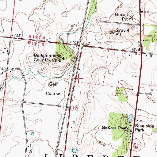 Topographic Map of McKee Creek School (historical), OH