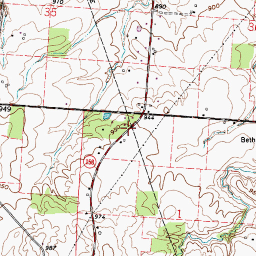 Topographic Map of Baltimore Campground (historical), OH