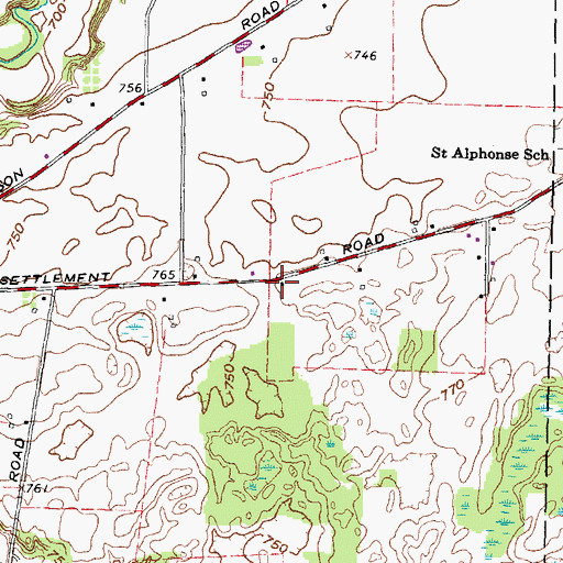 Topographic Map of School Number 6 (historical), OH