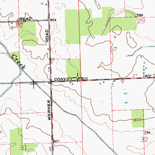 Topographic Map of Freck School (historical), OH
