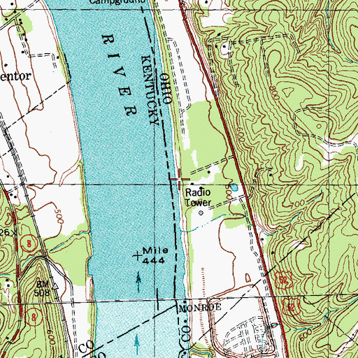 Topographic Map of Armacosts Landing, OH
