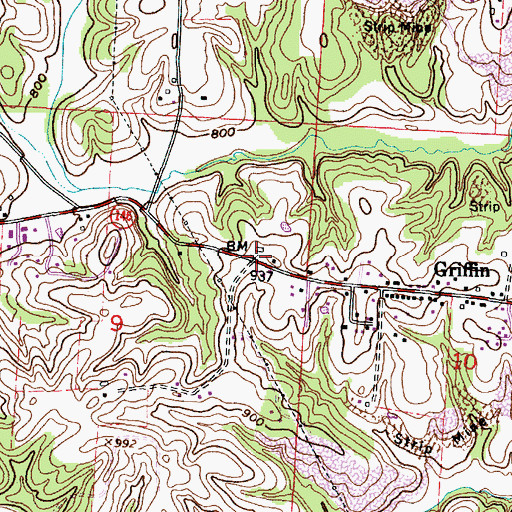 Topographic Map of Brookover (historical), OH