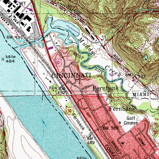Topographic Map of Saint Luke Episcopal Church, OH