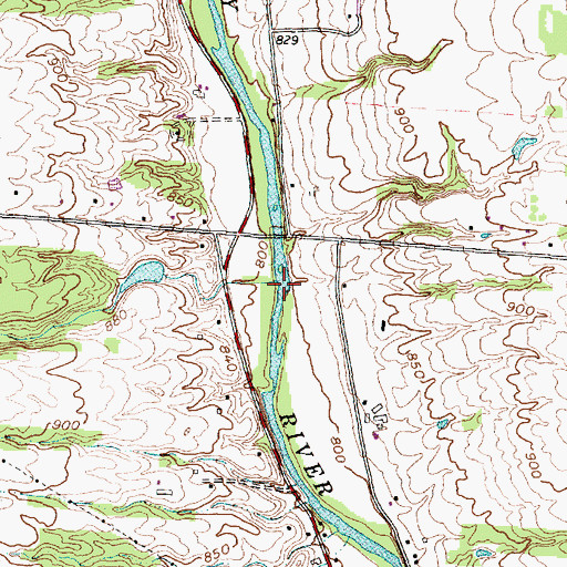 Topographic Map of McKinney Run, OH