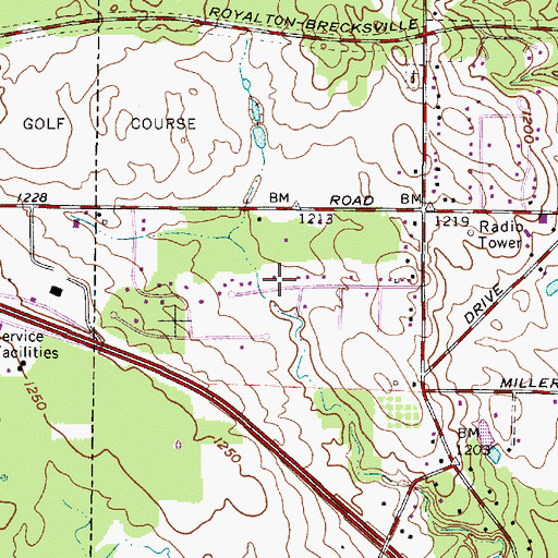 Topographic Map of Enterprise (historical), OH
