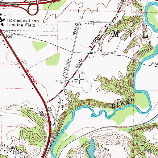 Topographic Map of North Milan Hill, OH