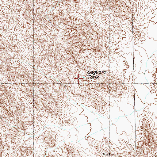 Topographic Map of Saguaro Tank, AZ