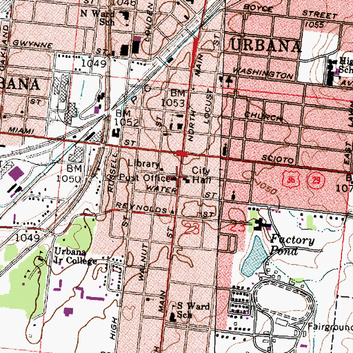Topographic Map of Grace Methodist Episcopal Church (historical), OH