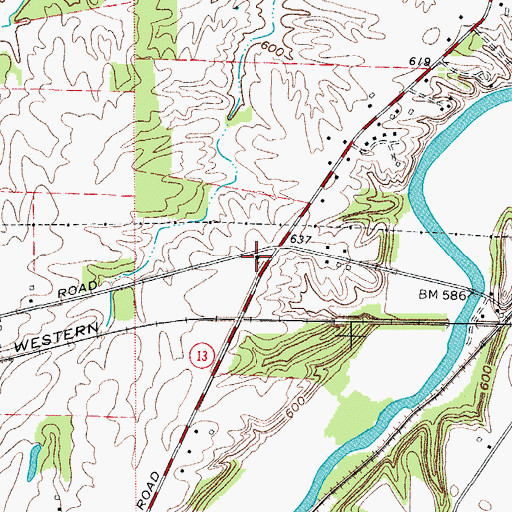 Topographic Map of Milan Church, OH
