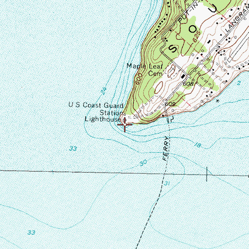 Topographic Map of Lighthouse Point, OH