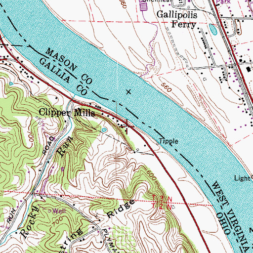 Topographic Map of Christ United Methodist Church, OH