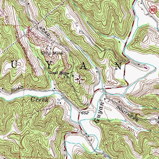 Topographic Map of Good Hope Cemetery, OH