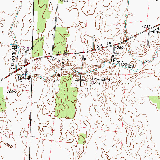 Topographic Map of Paint Township Cemetery, OH