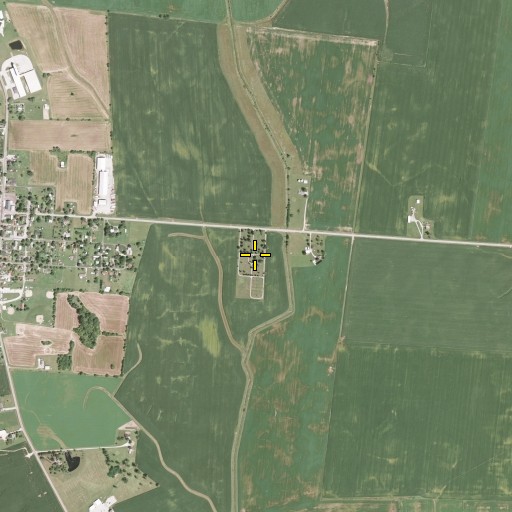 Aerial/Satellite Image of Range Cemetery, OH