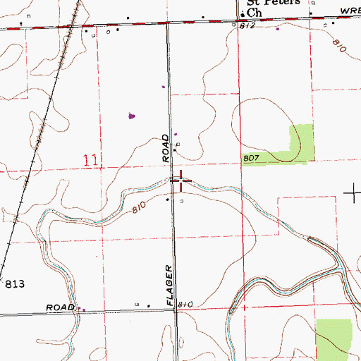 Topographic Map of Kiser Ditch, OH
