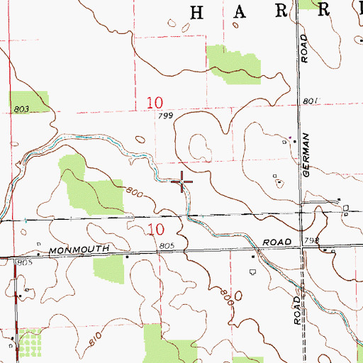 Topographic Map of Storm Ditch, OH