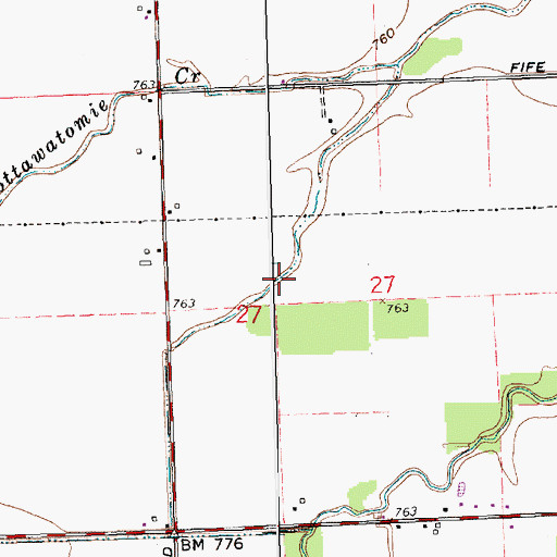 Topographic Map of Wilmore Ditch, OH