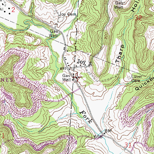 Topographic Map of Joy Christian Church, OH