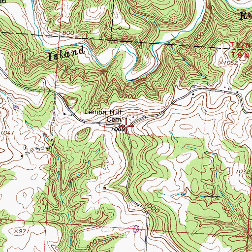 Topographic Map of Lemon Hill United Brethren Church (historical), OH