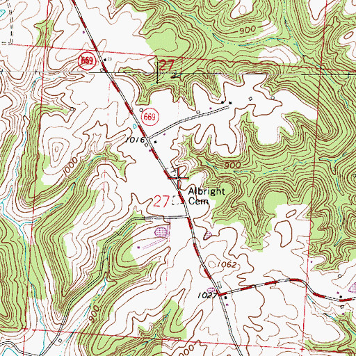 Topographic Map of Solomon Evangelical Lutheran Church, OH
