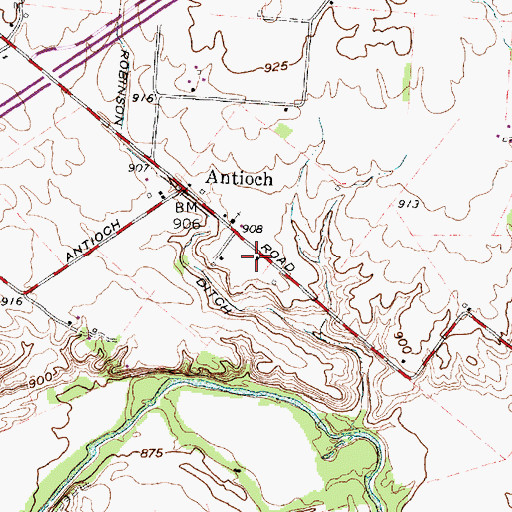 Topographic Map of Antioch School (historical), OH