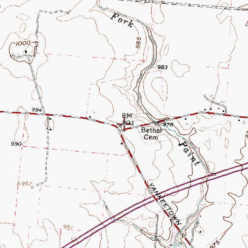 Topographic Map of Bethel Methodist Episcopal Church (historical), OH